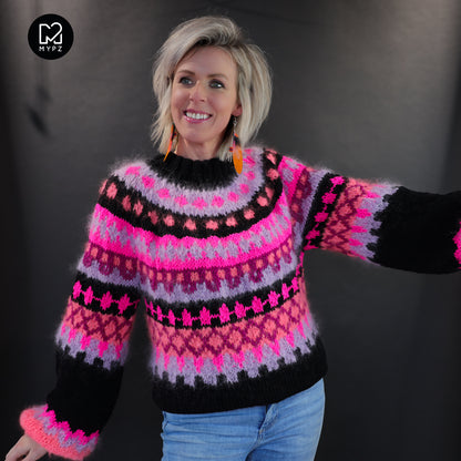 Strickset – MYPZ top-down sweater Ziggy No6 (ENG-NL-DE)
