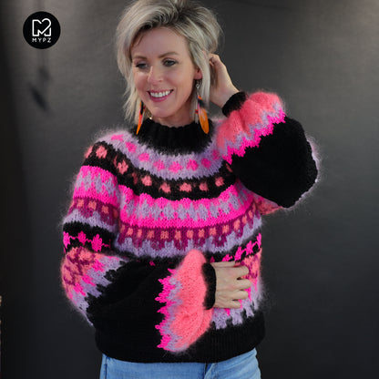 Strickset – MYPZ top-down sweater Ziggy No6 (ENG-NL-DE)