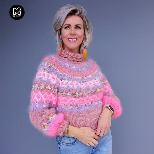 Knitting Kit – MYPZ Nordic top-down sweater Lovely No6 (ENG-NL-DE)