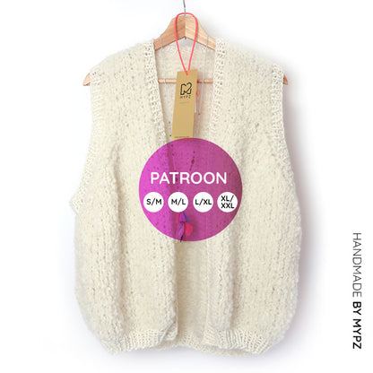 Strickanleitung - MYPZ Chunky Teddy Weste Star No.10 (ENG-NL-DE)