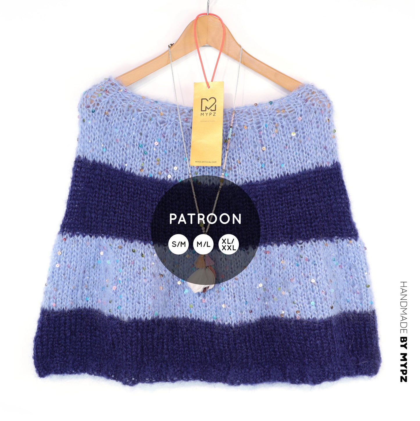 Strickanleitung – MYPZ Moonlight Sparkle Cape No8 (ENG-NL-DE)
