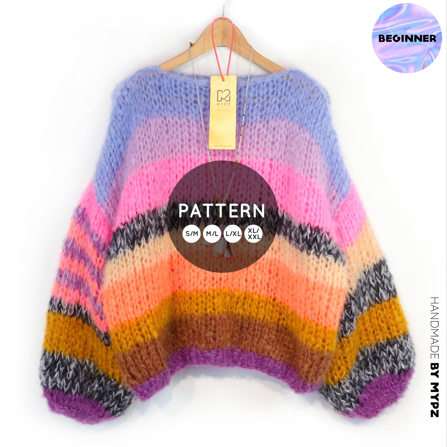 Strickanleitung – MYPZ Basic Chunky Pullover Candy Heat No15 (ENG-NL-DE)