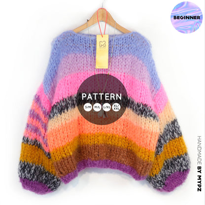 Strickanleitung – MYPZ Basic Chunky Pullover Candy Heat No15 (ENG-NL-DE)