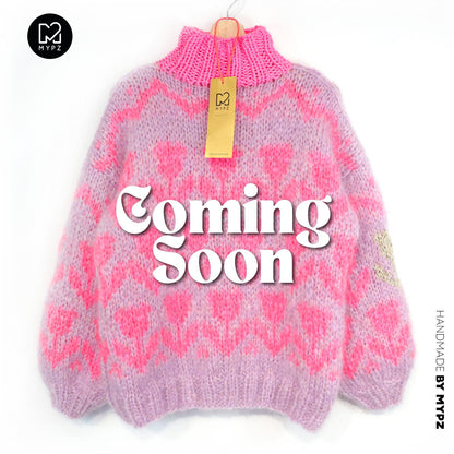 Strickset – MYPZ Chunky Mohair Pullover Coral Tulips No.9 (ENG-NL-DE)
