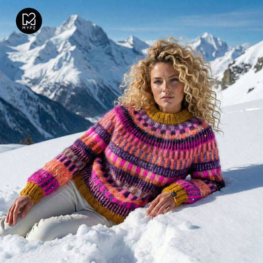Strickset – MYPZ top-down sweater Boho Firefly No6 (ENG-NL-DE)