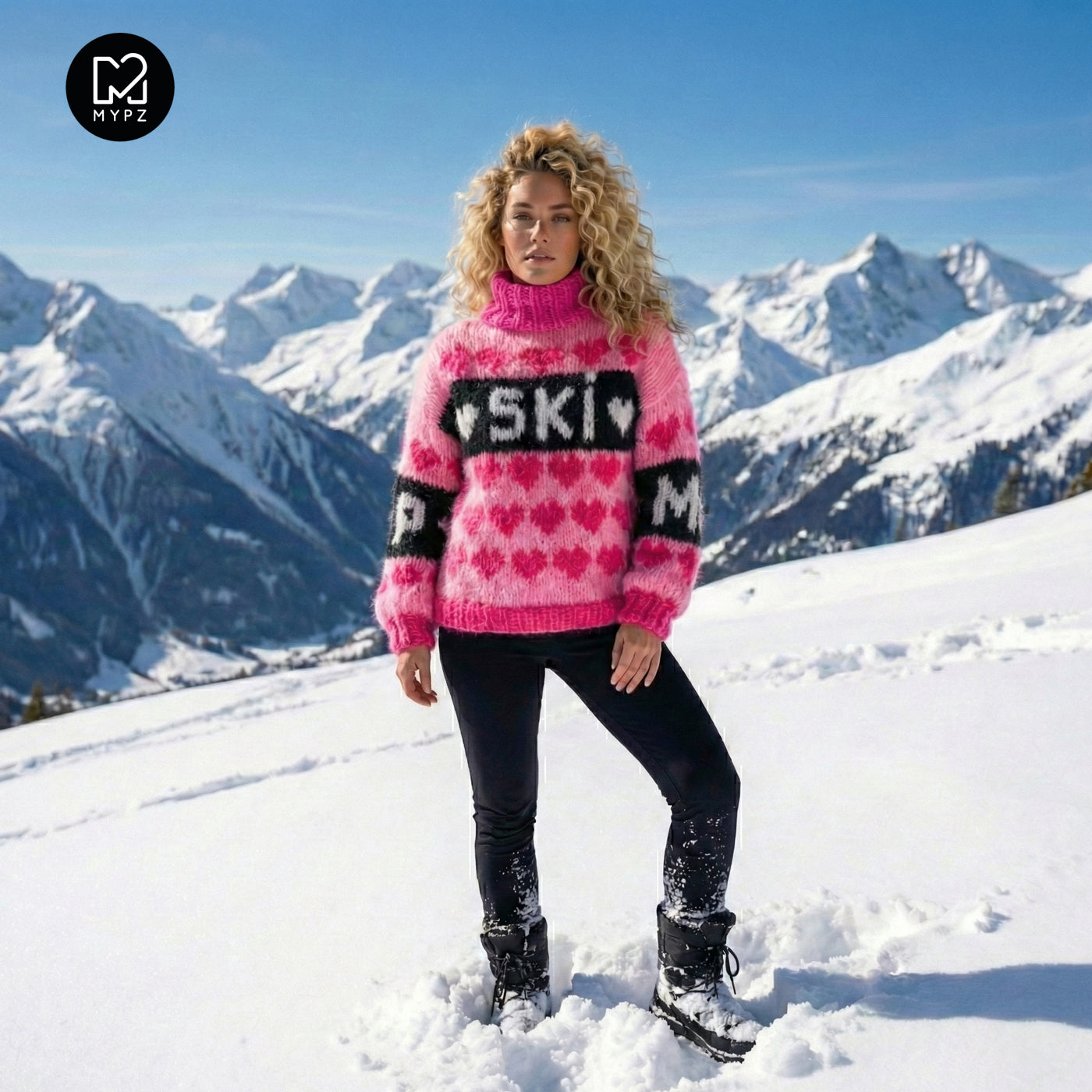 Strickset – MYPZ Chunky Mohair Ski Love Pullover Pink No.9 (ENG-NL-DE)