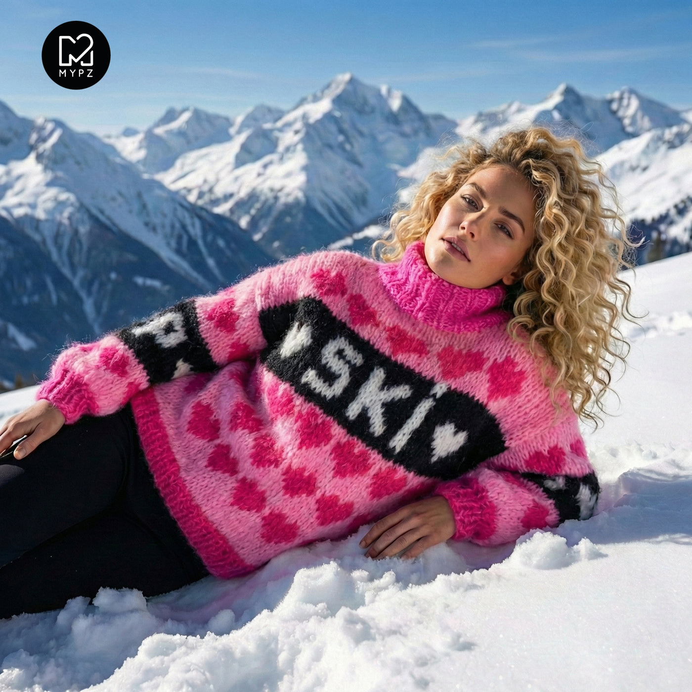 Strickset – MYPZ Chunky Mohair Ski Love Pullover Pink No.9 (ENG-NL-DE)