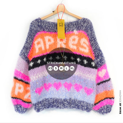 Strickanleitung – MYPZ Chunky Mohair Pullover Après Ski No.9 (ENG-NL-DE)
