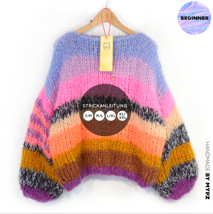 Strickanleitung – MYPZ Basic Chunky Pullover Candy Heat No15 (ENG-NL-DE)