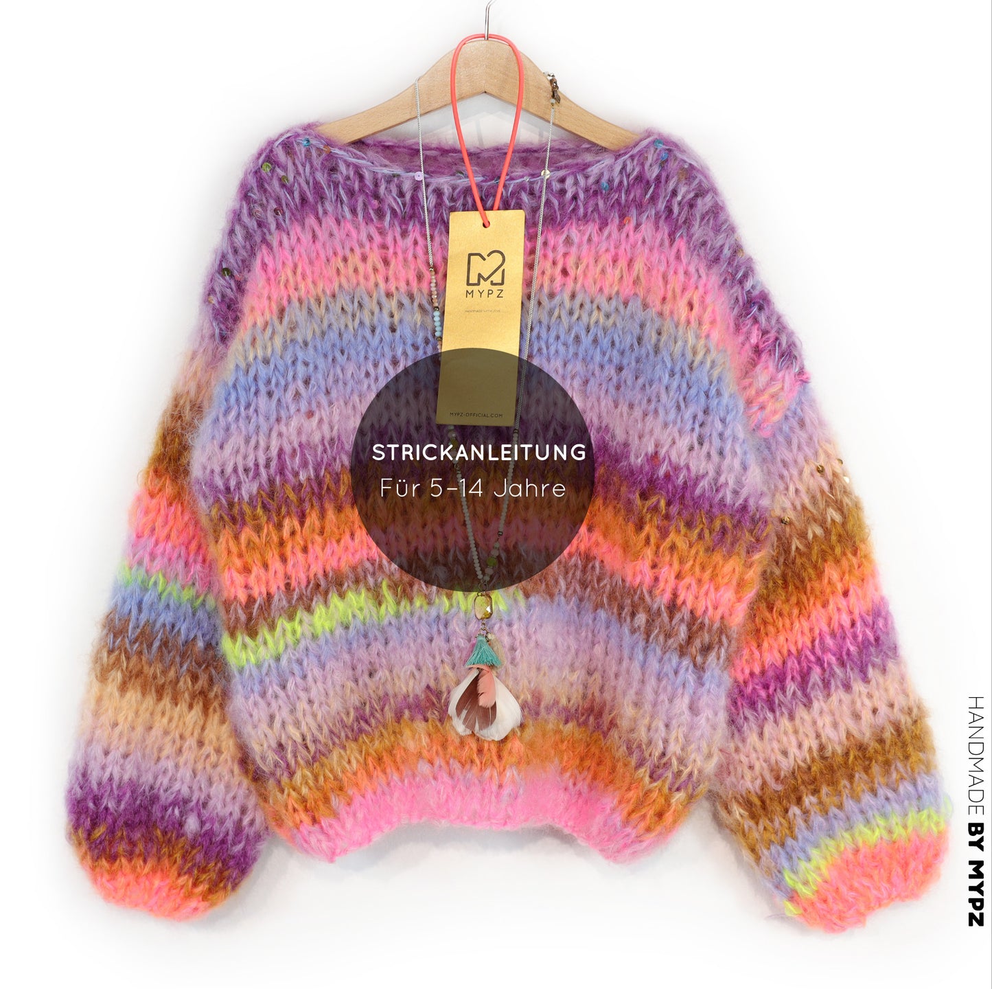 Strickanleitung – MYPZ Chunky Mohair Pullover Fairy Fluff No12 (ENG-NL-DE)
