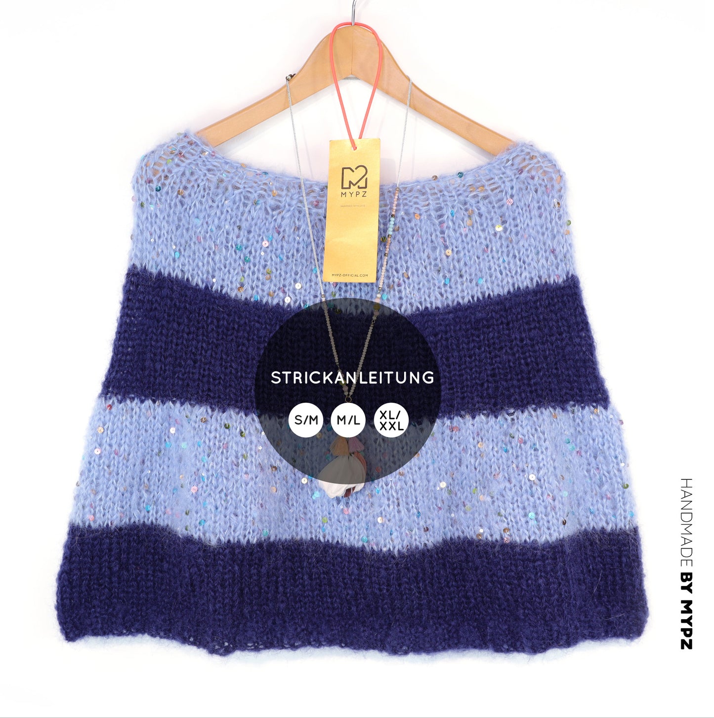 Strickanleitung – MYPZ Moonlight Sparkle Cape No8 (ENG-NL-DE)