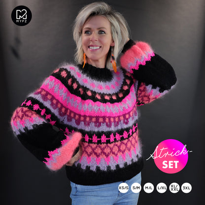 Strickset – MYPZ top-down sweater Ziggy No6 (ENG-NL-DE)