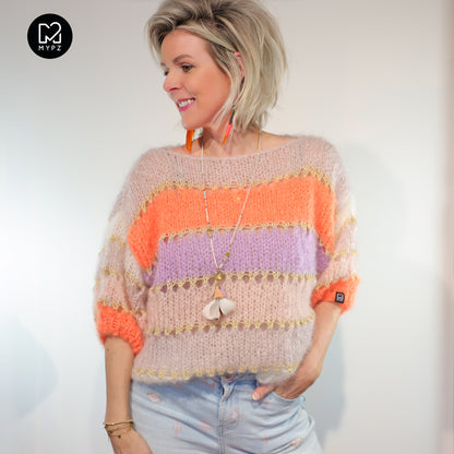 Knitting kit – MYPZ Basic Light Mohair Top Orange No10 (ENG-NL-DE-FR)