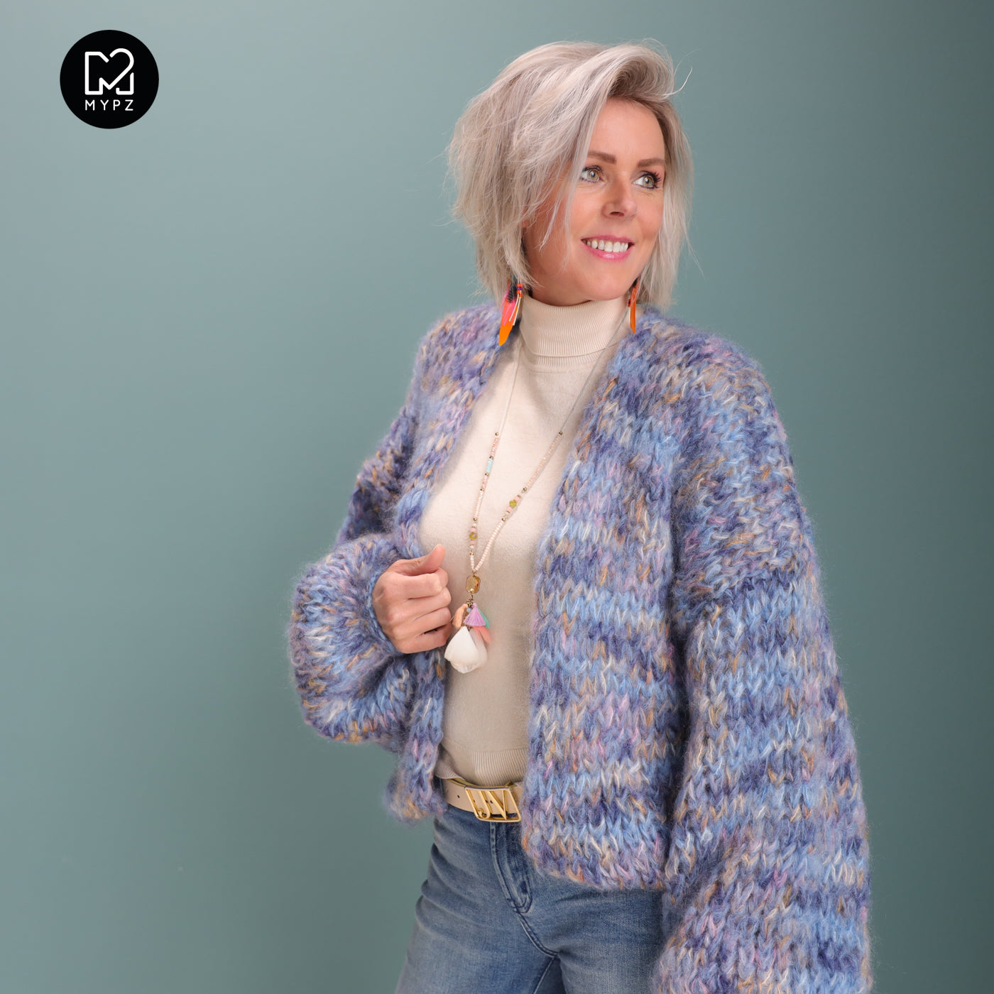 Strickanleitung – MYPZ kurze chunky mohair cardigan Western No15 (ENG-NL-DE)