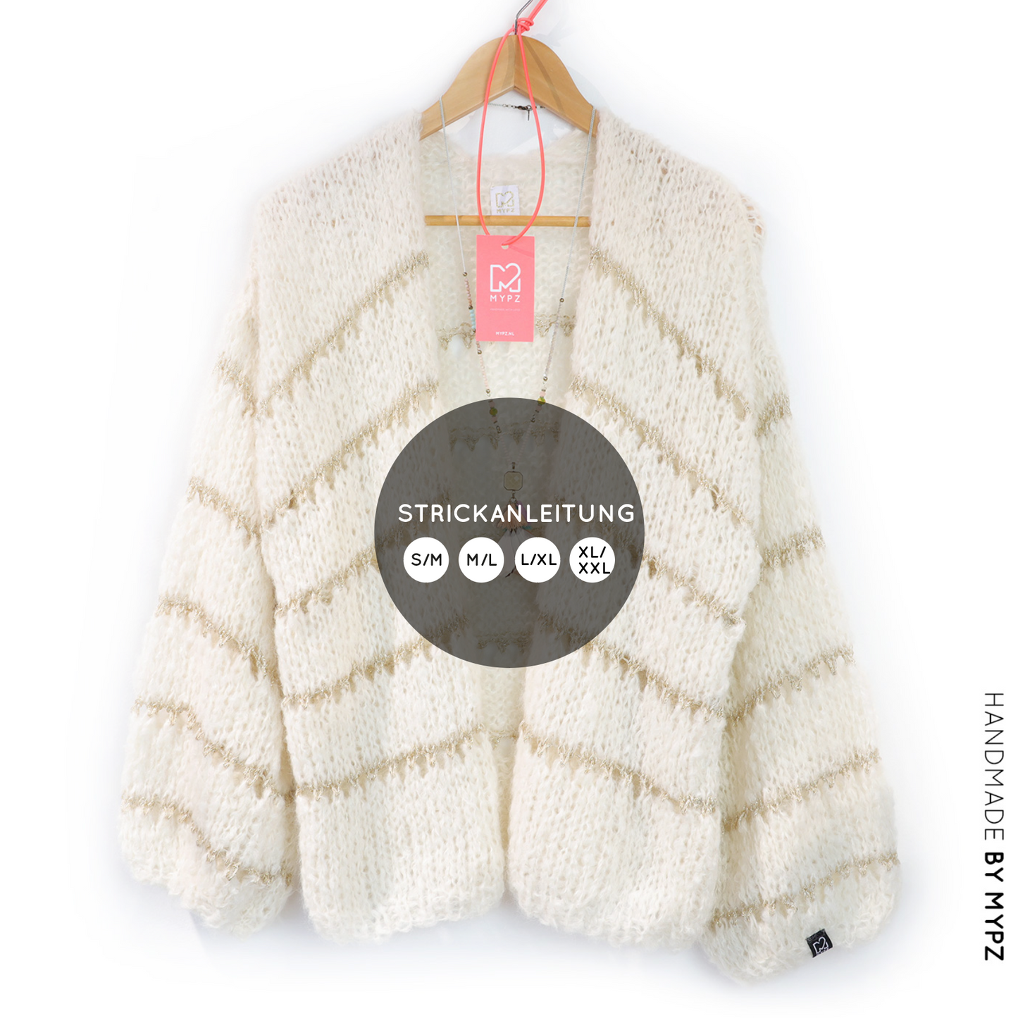 Strickanleitung – MYPZ Basic Light Alpaca Silk Cardigan Glamour No10 (ENG-NL-DE)