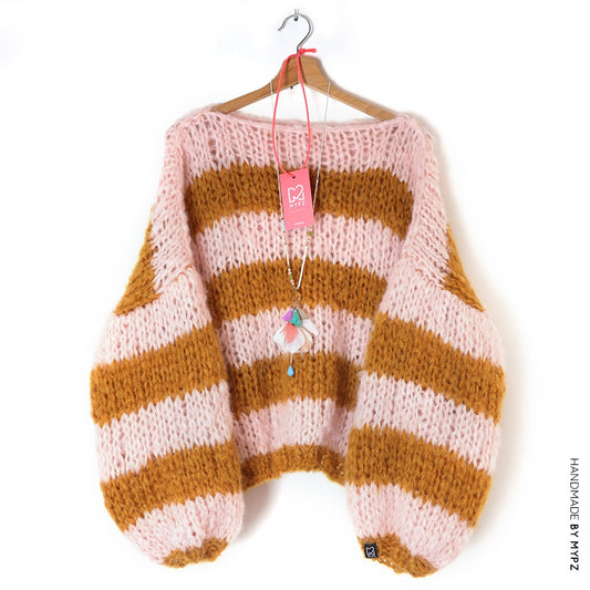 Strickanleitung – MYPZ Basic BIG Chunky-Mohair-Pullover Apache für Anfänger Nr. 15 (ENG-DE-NL-ES-FR-IT-DA-SV-NO)