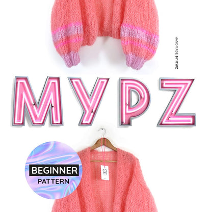 Strickanleitung – MYPZ kurze chunky mohair cardigan Salmon No15 (ENG-NL-DE)