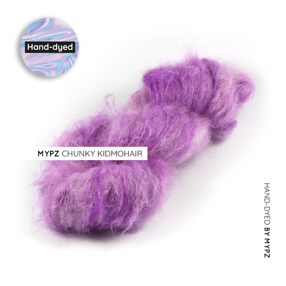 MYPZ hand-dyed chunky kidmohair dk Pale Purple