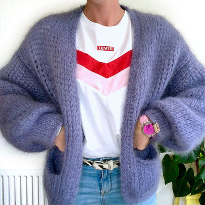 Cardigan Pattern Purple Mohair Cardigan Crochet Pattern – MYPZ