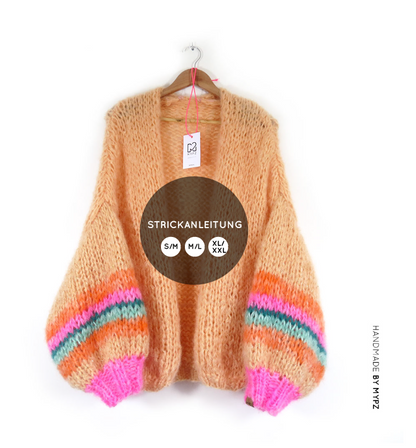 Strickanleitung – MYPZ basic chunky cardigan No.15 (ENG-NL-ES-DE-FR)